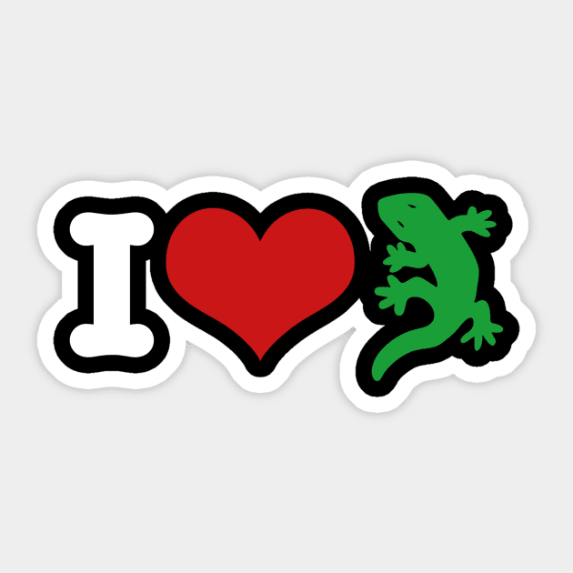 I love Gecko Sticker by ringdingofficial